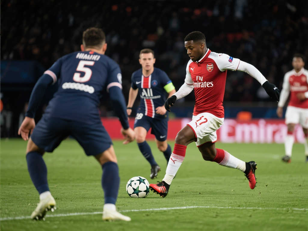 巴黎2-1力克阿森纳：射门11-19稍逊，射正6-4占优，控球率46%-54%均衡